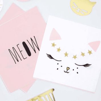 20 serviettes Chat - Meow Party