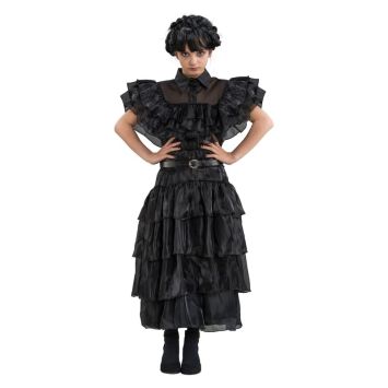 Déguisement de Mercredi ® pour enfant - Robe de bal noire - Taille 9/10 ans | jourdefete.com