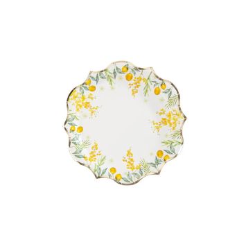 8 Assiettes en carton de la collection Mimosa