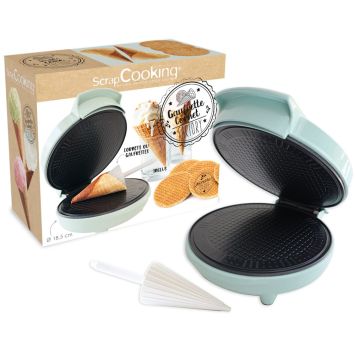 Appareil à gaufrettes et cornets ScrapCooking, idéal pour des biscuits croustillants faits maison | jourdefete.com