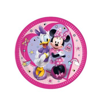 8 assiettes carton recyclable Minnie et Daisy