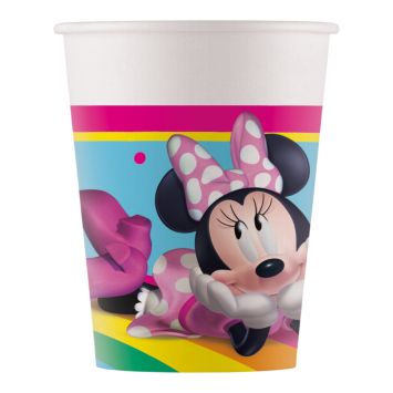 Gobelets en carton Minnie Rainbow 25 cl avec Minnie Mouse et arc-en-ciel | jourdefete.com