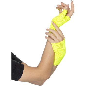 Mitaines en dentelle fluo - Couleur au choix