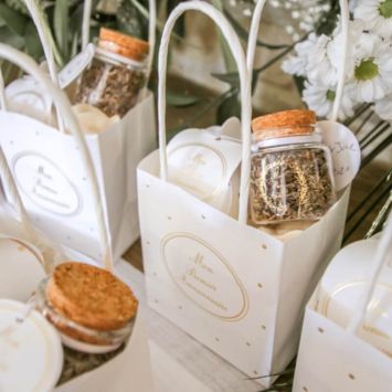 Fiole en verre avec bouchon en liège - Mon Premier Anniversaire