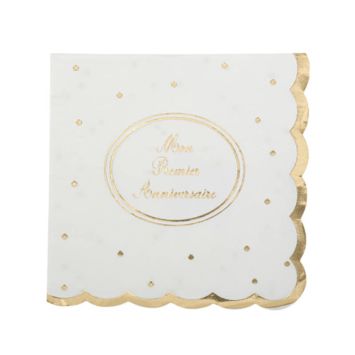16 serviettes mon premier anniversaire | jourdefete.com