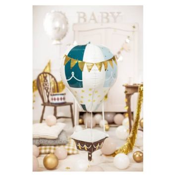 Ballon 4D en aluminium - Montgolfière - 40 x 86 cm