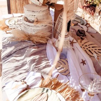 Assortiment de 3 feuilles Monstera en bois - Collection Beach and Surf Party