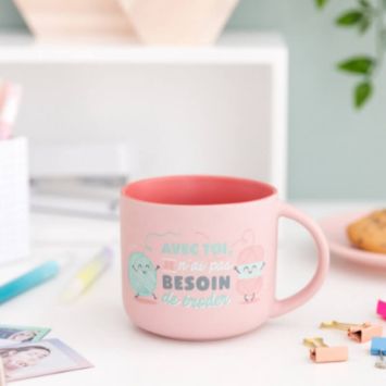 Mug Rose - Avec Toi je n'ai pas Besoin de Broder - Mr. Wonderful