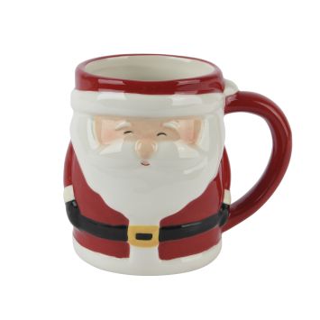 Mug en céramique en forme de Père Noël rouge et blanc | jourdefete.com