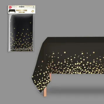 Nappe avec pois en plastique - 180 x 120 cm - Couleur au choix