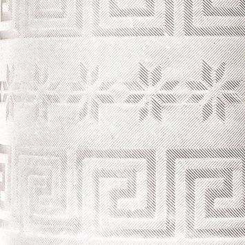 Nappe en papier damassé blanc avec motifs élégants, longueur de 8 mètres | jourdefete.com