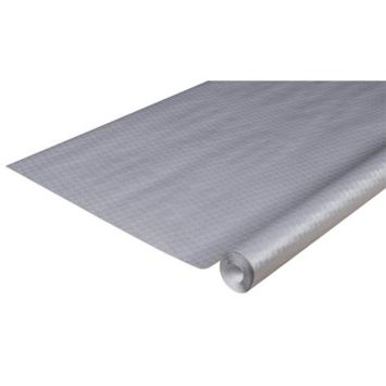 Nappe métallisée en papier gaufré toile de lin - 1,18 x 6 m - Couleur au choix