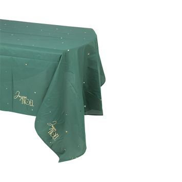 Nappe "Joyeux Noël" en tissu - Noël - 1,40 x 2,40 m - Collection L'Intemporel - Couleur au choix