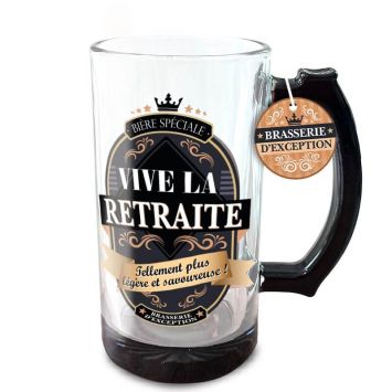 chope noire à bière retraite | jourdefete.com
