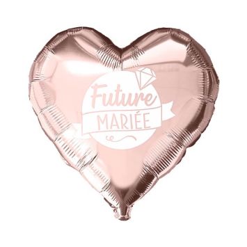 Ballon en aluminium cœur future mariée rose | jourdefete.com