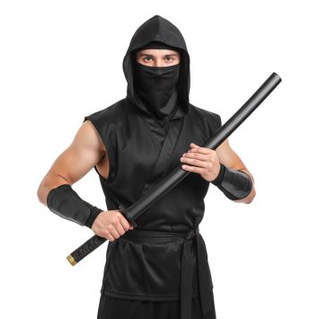 Épée ninja 60 cm avec fourreau pour costume de guerrier japonais | jourdefete.com