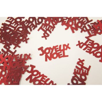 7 g de confettis métallisés "Joyeux Noël" à parsemer - Noël - Couleur au choix