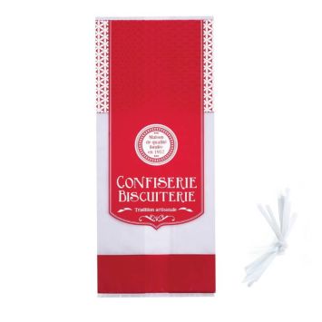 10 sachets confiseries couleur rouge avec liens