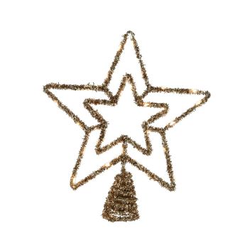 Cimier pour sapin de Noël en forme d'étoile à LED - 6 x 25 x 28 cm