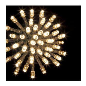 guirlande électrique lumineuse blanc chaud 100 led | jourdefete.com