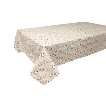 Nappe de Noël imprimée Père Noël et paillettes 140 x 240 cm | jourdefete.com