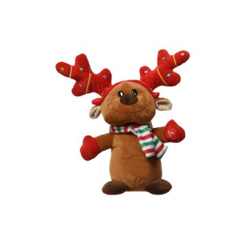 Peluche de Noël avec mouvement et musique - 25 cm