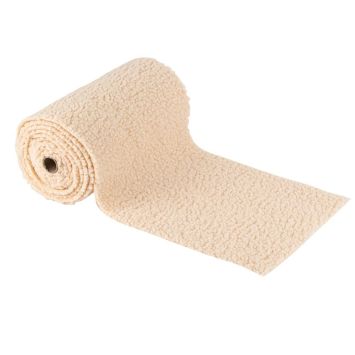 Chemin de table en tissu façon mouton - Noël - 28 cm x 3 m