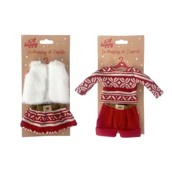 Kit de vêtements pour lutin farceur de Noël - Saperli & Popette - 14 cm