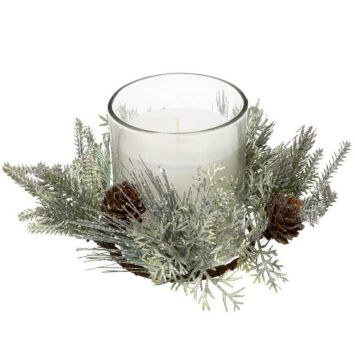 bougie parfumée branches de Noël | jourdefete.com