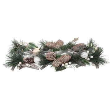 bûche de 4 photophores noël polaire | jourdefete.com