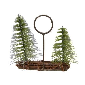 porte nom avec sapins noel | jourdefete.com