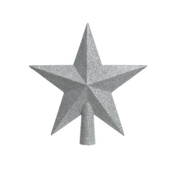 etoile argent pour sapin de noel | jourdefete.com