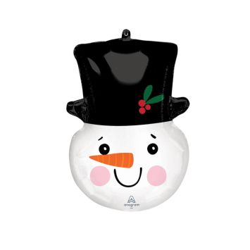 ballon supershape de noël bonhomme de neige de 58 cm | jourdefete.com