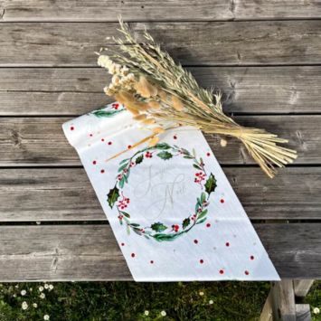 Chemin de table en velours - Noël Tradi Chic