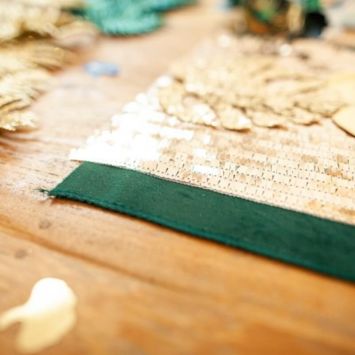 Chemin de Table Sequins Lamés - Or