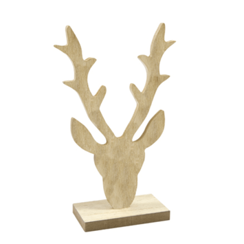 decoration de table de noel en bois tete de renne | jourdefete.com