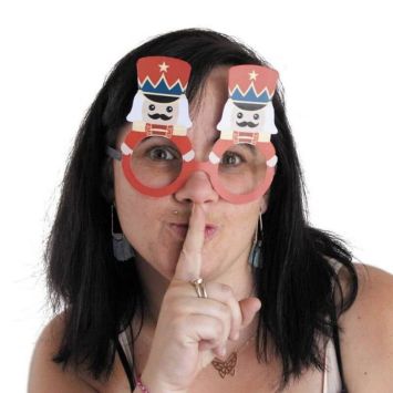 8 lunettes rigolotes en carton pour Noël - Sweety Xmas