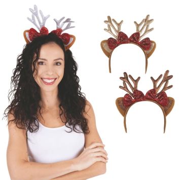 Un joli serre-tête coloré et pailleté de renne de Noël | jourdefete.com