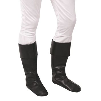 Une jolie paire de surbottes en simili cuir noir pour votre déguisement | jourdefete.com