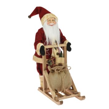 pere noel qui pousse un traineau | jourdefete.com