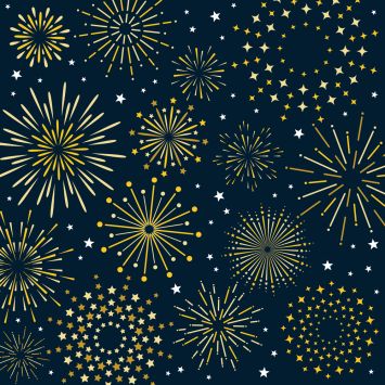 20 serviettes en papier - Noël - 33 x 33 cm - Atelier "Feu d'artifice"