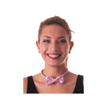 Nœud Papillon à Sequins - Rose Clair | jourdefete.com