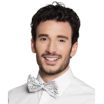 Nœud Papillon à Sequins - Argent | jourdefete.com