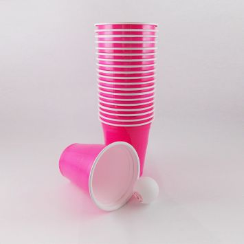 Gobelets "Beer Pong" x20 - Rose
