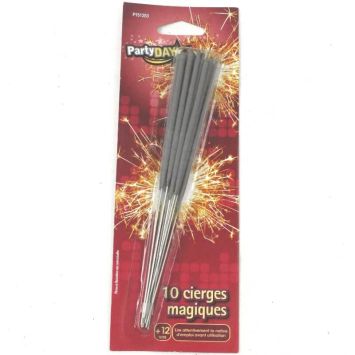 Blister de 10 cierges magiques - 18 cm