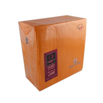 100 Serviettes Ouate de Cellulose Mandarine