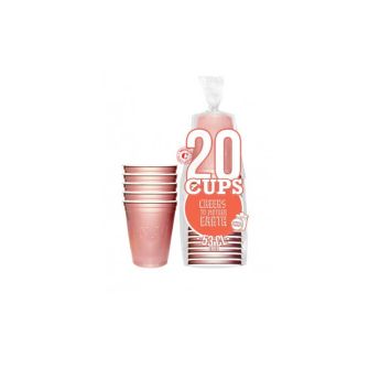 20 gobelets beer pong 53 cl rose gold | jourdefete.com