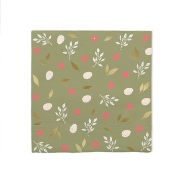 Pack de 10 serviettes - Joyeuses Pâques - Motifs naturels | jourdefete.com