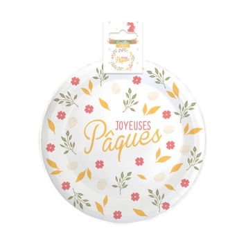 Un pack de 6 assiettes rondes pour fêter Pâques | jourdefete.com
