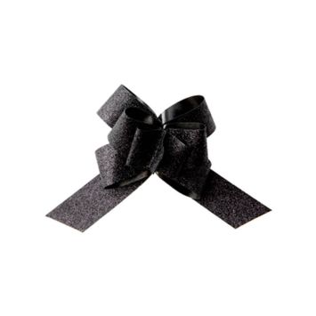 Lot de 2 nœuds automatiques pailletés - Noir | jourdefete.com